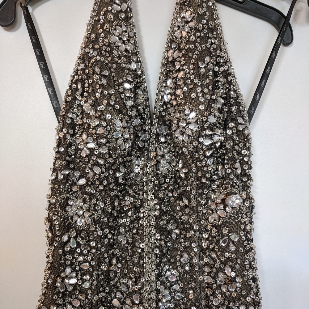 Floor Length Beaded Evening Gown